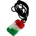 Pendentif - Necklace Rouge Blanc Vert